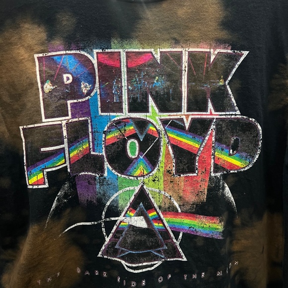 Vintage Pink Floyd Bleached Tie-Dye T-Shirt Unisex Medium Rock Band Tee - Picture 2 of 3